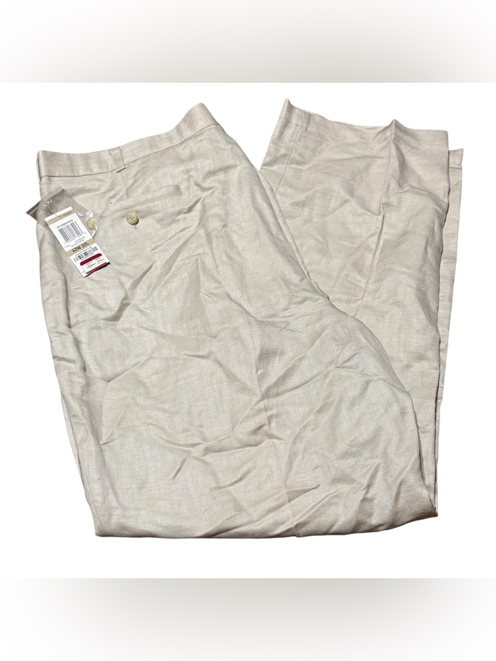 Alfani Dress Pants Linen Blend Men’s 42x32 Beige